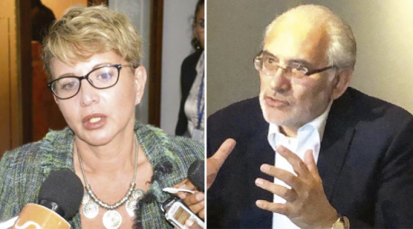 POSICIONES. La diputada oficialista Susana Rivero y el ex presidente y actual candidato presidencial Carlos Mesa.