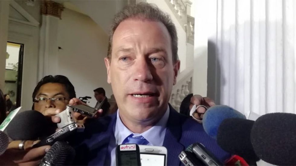 El representante de la Oficina de las Naciones Unidas contra la Droga y el Delito (UNODC) en Bolivia, Thierry Rostan.