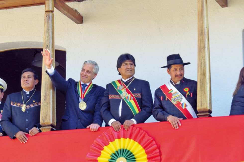 desfile. La última vez que Evo Morales estuvo en los actos protocolares del 25 de Mayo fue hace tres años.