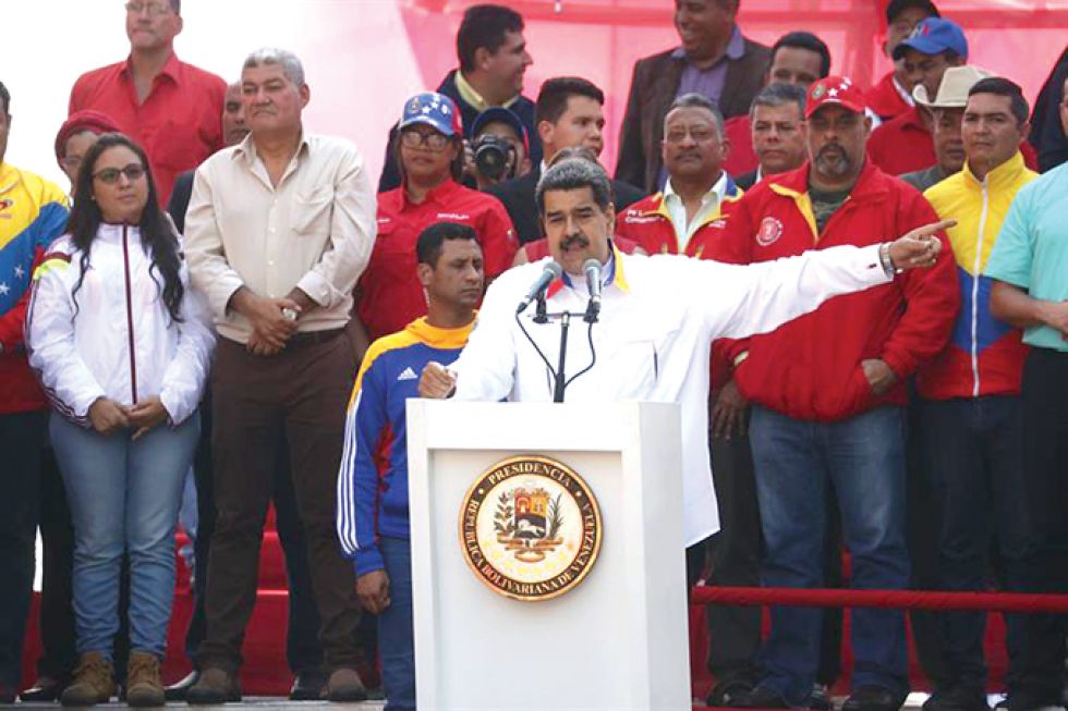 CRISIS. Nicolás Maduro durante la celebración de su cuestionada victoria electoral de 2018.
