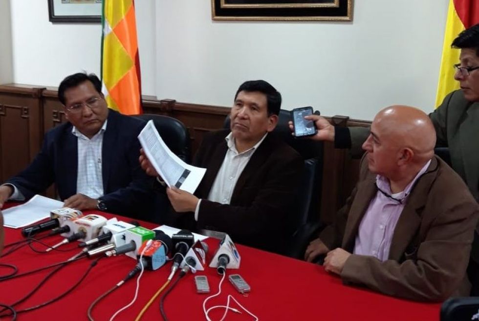 La conferencia de prensa del presidente del Consejo de la Magistratura, Gonzalo Alcón.