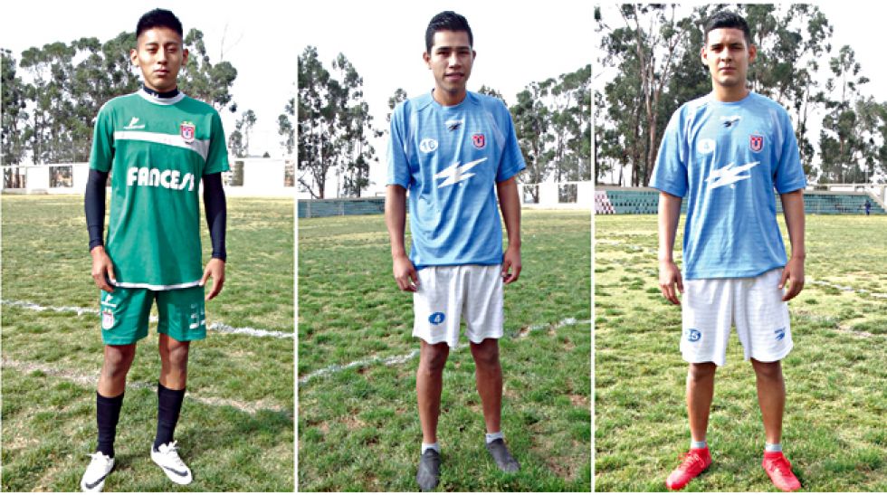 Milton Aldunate (i), Jesús Flores (c) y Richard Peñaranda son los rostros nuevos de Universitario para la Copa Simón Bolívar.