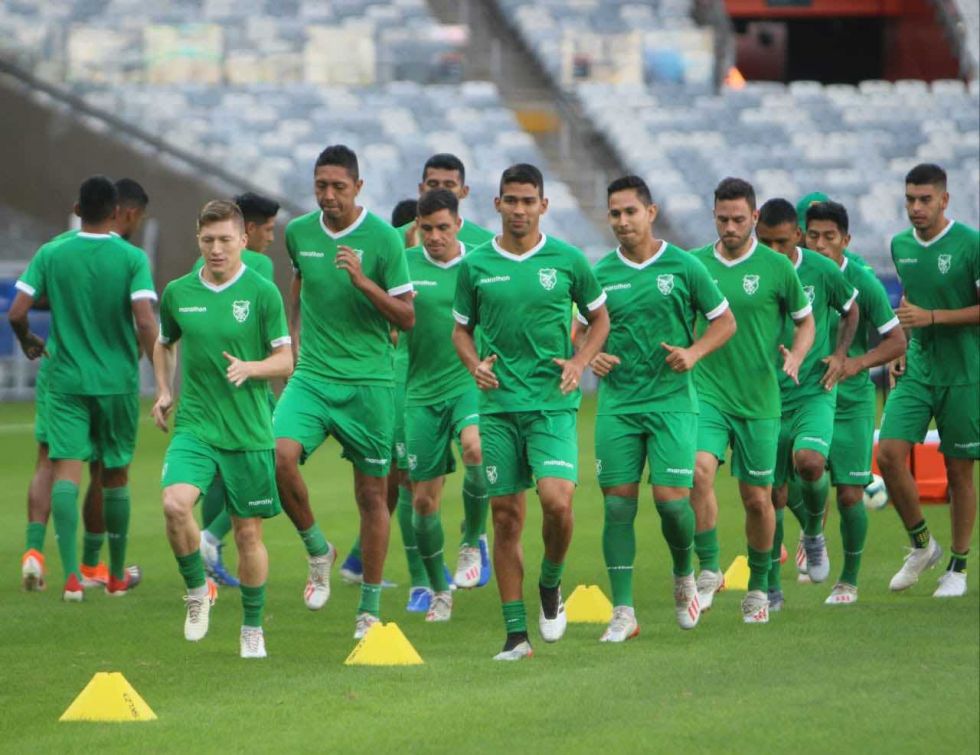 El último entrenamiento de la selección antes del partido de hoy.