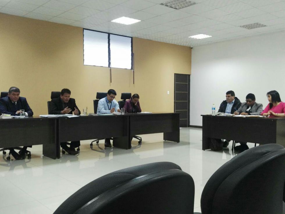 Los vocales de la Sala Penal Segunda del Tribunal Departamental de Chuquisaca.