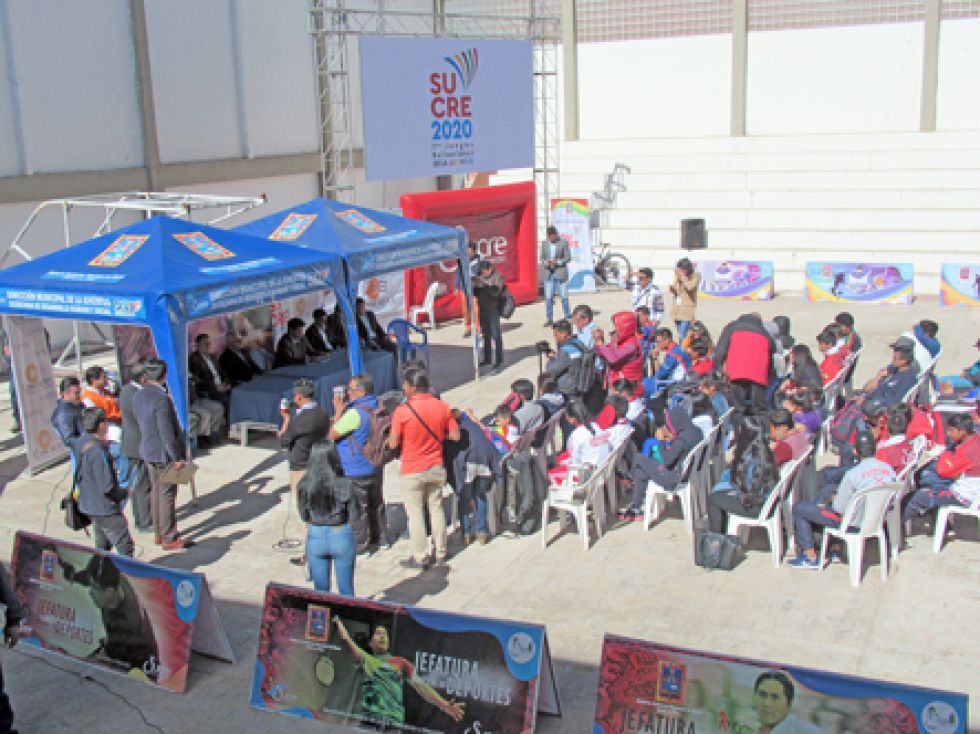 Ayer se realizó el acto de inicio de obras en el Coliseo Max Toledo, uno de los nueve escenarios que será intervenido para los Juegos.