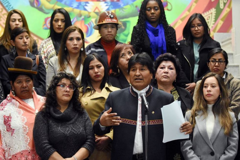 El presidente Evo Morales presentó el plan de emergencia contra la violencia hacia la mujer.