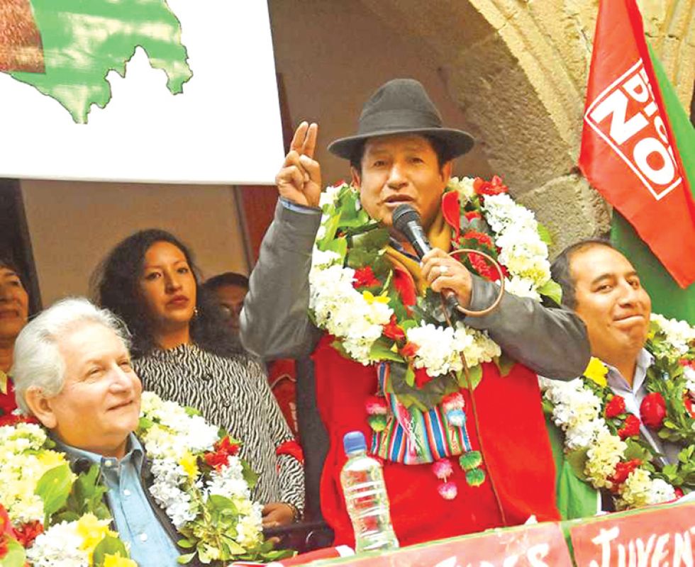 POLÍTICA. El diputado Rafael Quispe firmó una alianza, hace dos meses, con Bolivia Dice No.