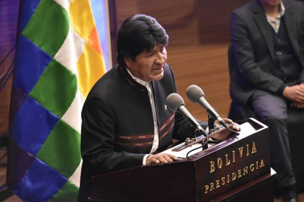 El presidente Evo Morales anunció el inicio de los trabajos de exploración del pozo Mayaya en La Paz.