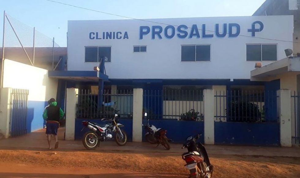 La clínica Prosalud en la que estaba internado el alcalde de San Pedro (Pando), Fabio Durán.