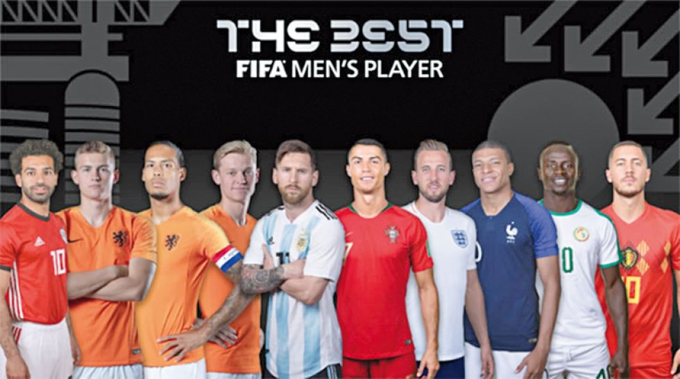 Los nominados al premio de mejor jugador del mundo de la última temporada, emitido por la FIFA.