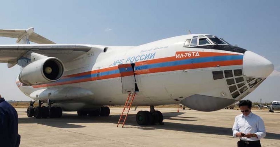 El avión ruso Ilyushin.