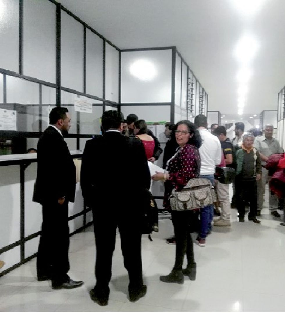 sucre. La audiencia se extendió hasta las 4:00 de esta madrugada en el Juzgado Anticorrupción.