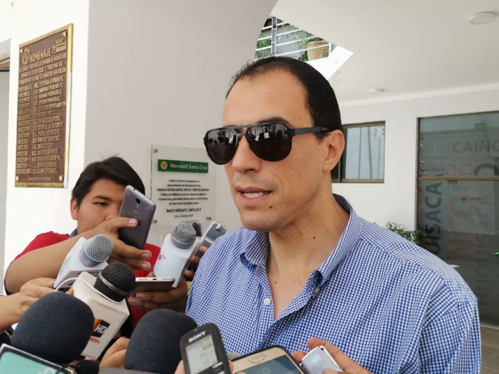 EMPRESARIOS. Conferencia de prensa del gerente de Cainco Chuquisaca, Juan Manuel Dipp.