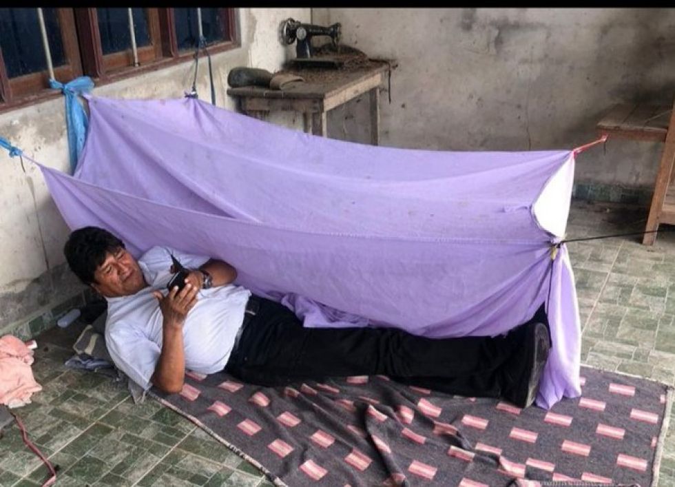 La imagen que Morales colgó en su cuenta de Twitter.