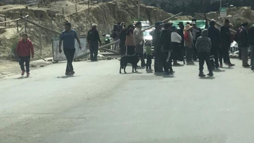 Una de las barricadas en La Paz.