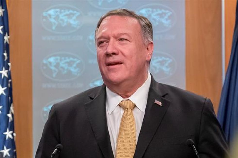El secretario de Estado de Estados Unidos (EEUU), Mike Pompeo, en una conferencia de prensa.