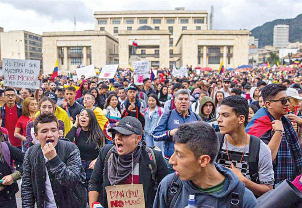 PROTESTAS. La tensión en Colombia se incrementa por las manifestaciones contra el Gobierno.