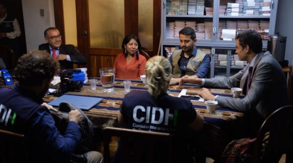 La reunión de la Comisión Interamericana de Derechos Humanos (CIDH) en una de sus reuniones en el país.