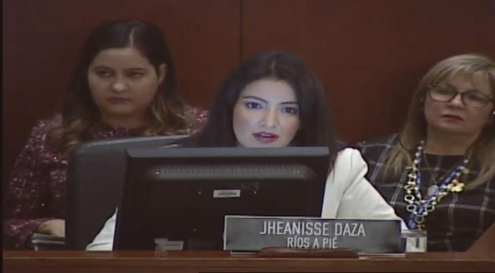 Jhanisse Vaca Daza, en la OEA.