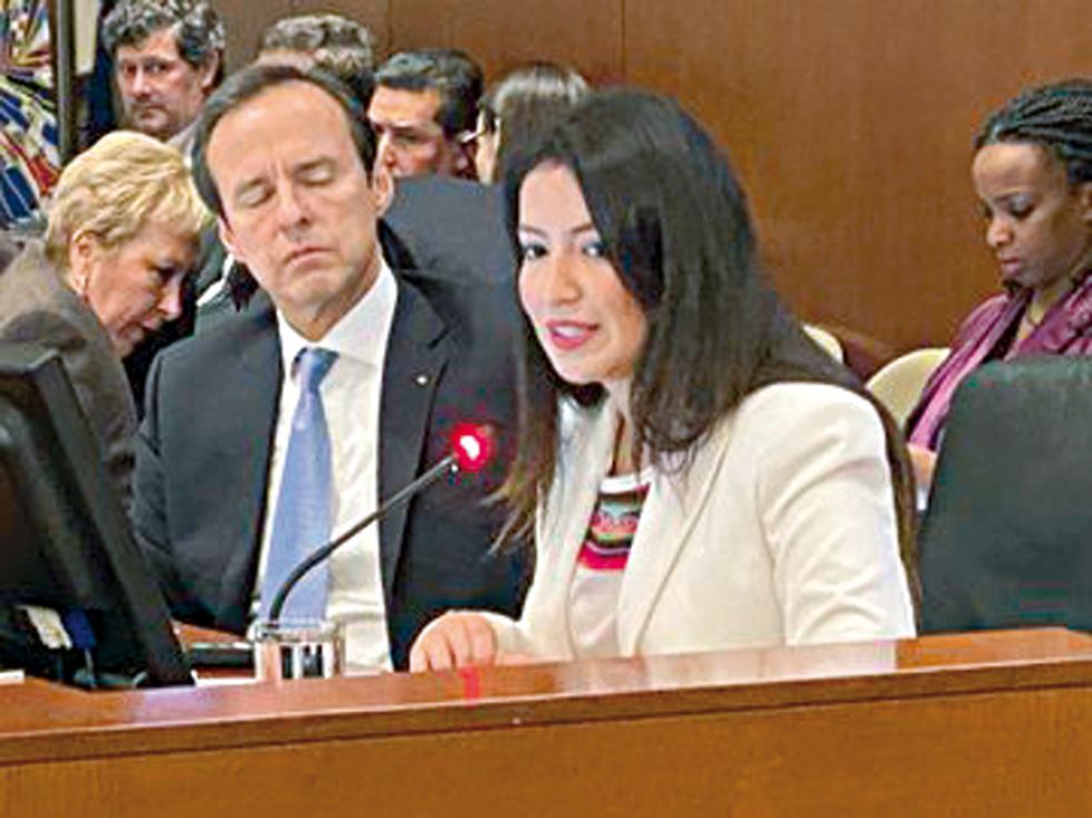LÍDER. La joven se destacó con su discurso en la última reunión de la OEA sobre Bolivia.