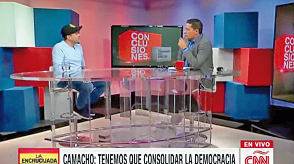 ENTREVISTA. No era la primera vez que Fernando del Rincón entrevistaba a Luis Fernando Camacho, pero ahora el tono fue muy diferente.