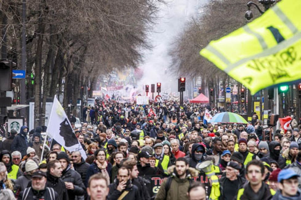 PROTESTA. Los trabajadores del transporte en Francia salieron el sábado a las calles.