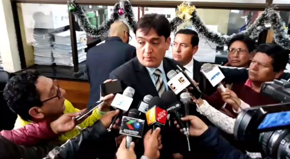 El procurador General del Estado, José María Cabrera, al apersonarse este martes ante el TCP.