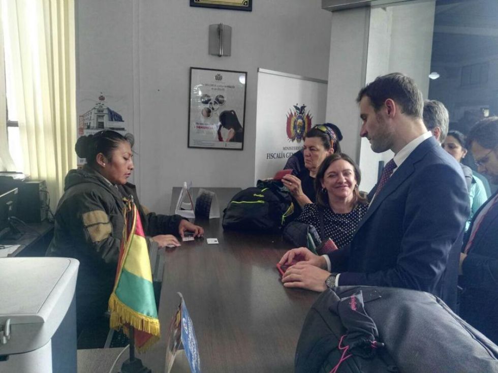 Los delegados de la Unión Europea que se reúnen en Sucre con autoridades e instituciones.