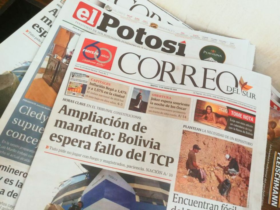 Los diarios Correo del Sur y El Potosí se suman al Gran Debate Presidencial 2020.