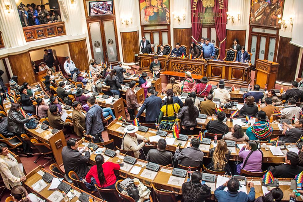 ASAMBLEA. La plenaria trató las renuncias de los exmandatarios luego de más de dos meses, en medio de disputas protagonizados por representantes del MAS.