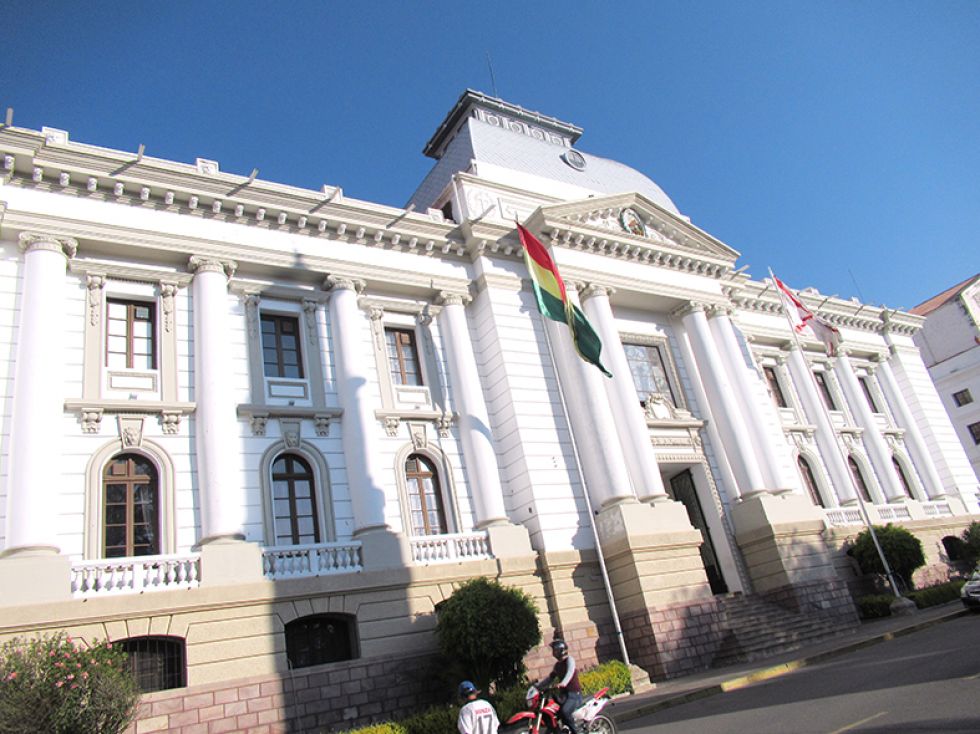 Órgano. Una vista del frontis del Tribunal Supremo de Justicia en la ciudad de Sucre.