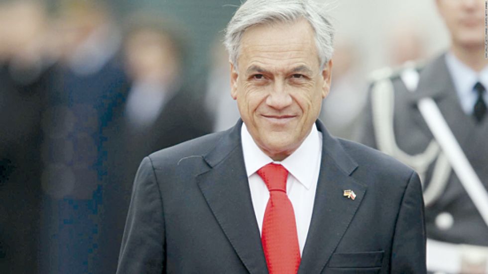 PRESIDENTE. El mandatario chileno Sebastián Piñera, que celebró la postura de Bolivia sobre el Silala, en un acto público reciente en su país.