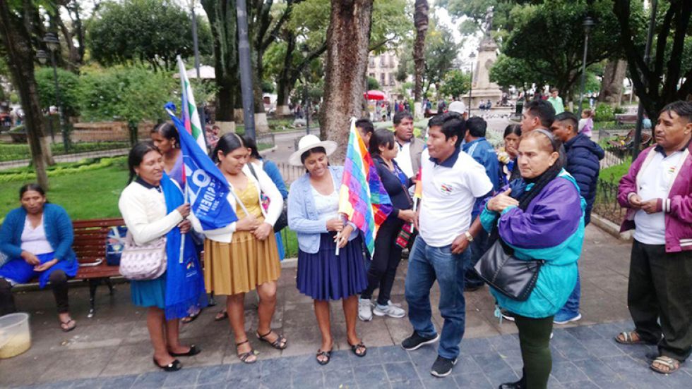 DELEGACIÓN. Dirigentes del Trópico de Cochabamba se encuentran desde ayer en Chuquisaca.