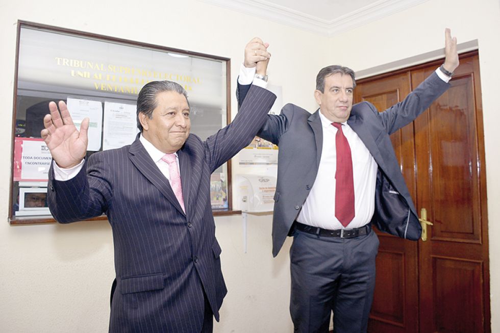 FPV. Los candidatos Pinto y Soliz (d).