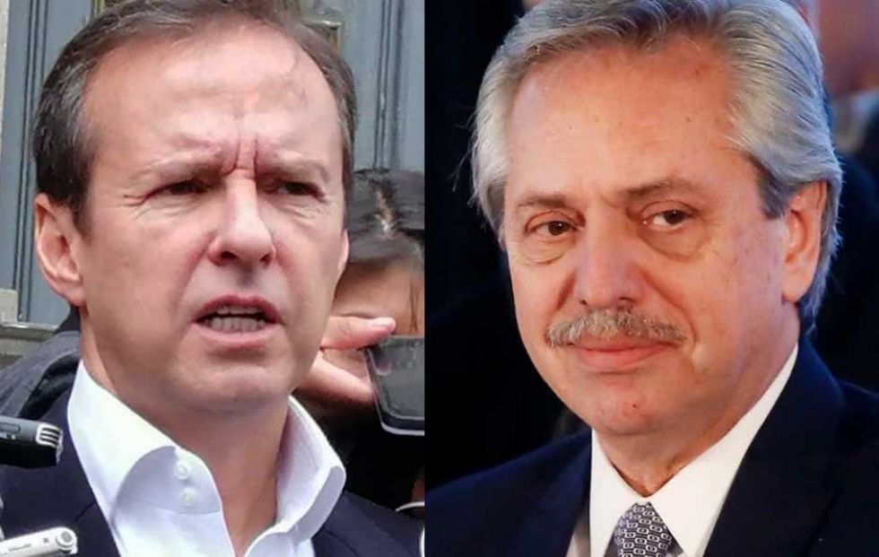 El expresidente Jorge Tuto Quiroga y el presidente argentino Alberto Fernández.
