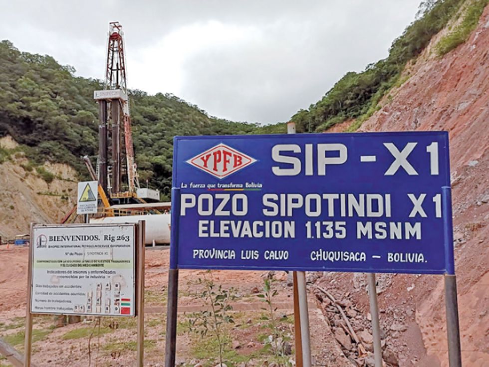 PERFORACIÓN. El pozo exploratorio Sipotindi X1 está ubicado en el municipio de Macharetí.