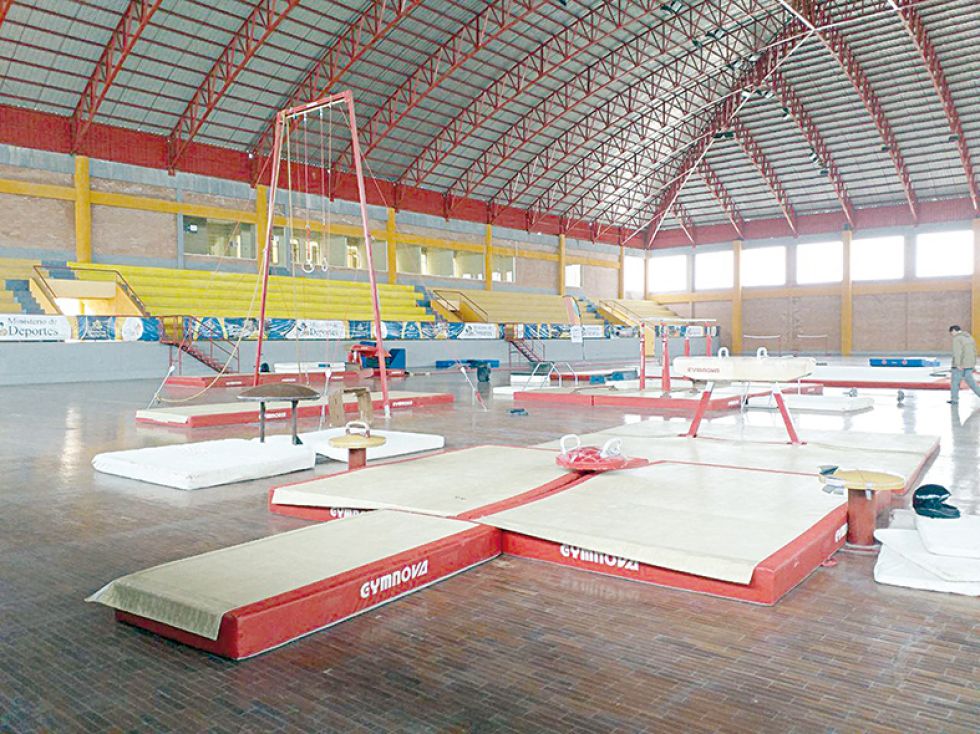 El equipamiento de gimnasia del Poligimnasio fue adquirido en 2009 y ya cumplió su ciclo de vida internacional.