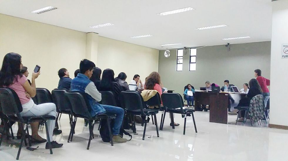 TUTELA. La audiencia de acción de amparo realizada en el Tribunal Departamental de Justicia.