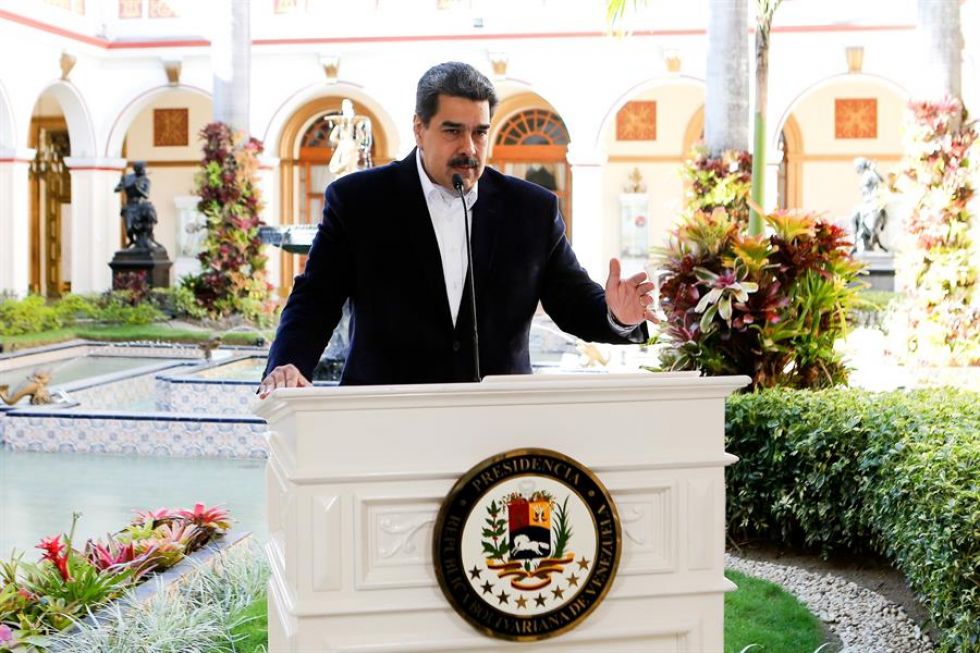 El presidente de Venezuela, Nicolás Maduro, en una declaración reciente sobre el covid-19.