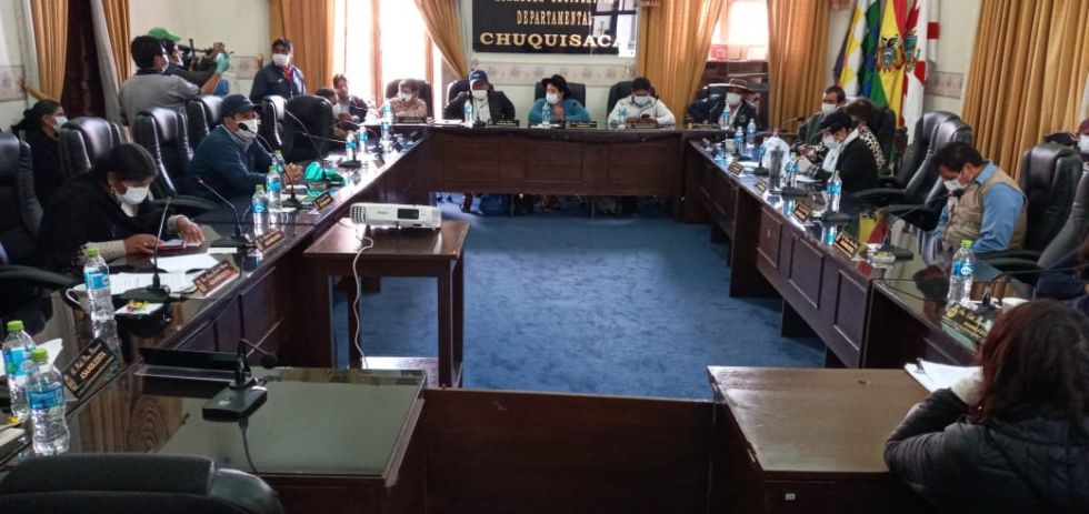 La sesión de hoy de la Asamblea Legislativa Departamental de Chuquisaca.