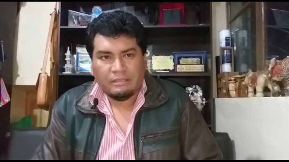 El director del Sedes, Martín Maturano, en su informe de esta noche sobre la situación de la pandemia en Chuquisaca.
