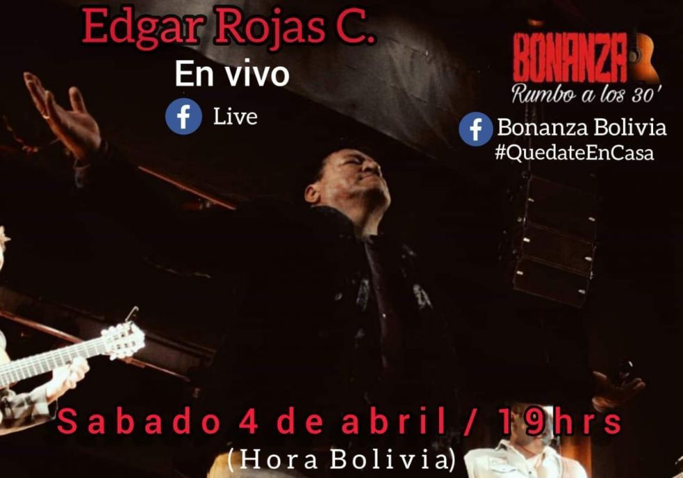 El cartel que circula en redes sociales y que anuncia el concierto de Edgar Rojas.