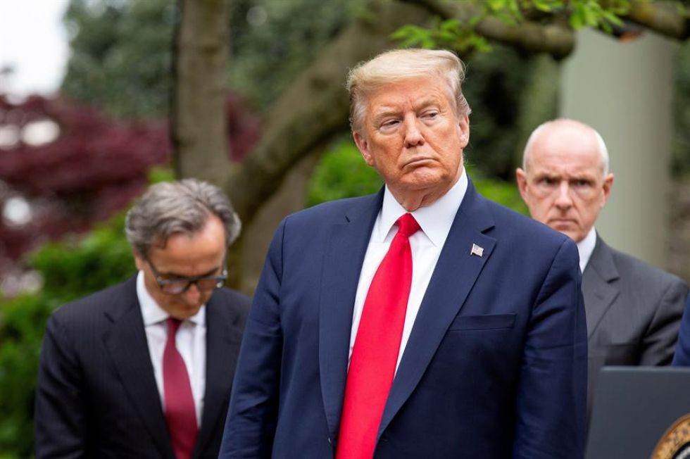 El presidente estadounidense Donald Trump, durante su conferencia de prensa en la Casa Blanca.