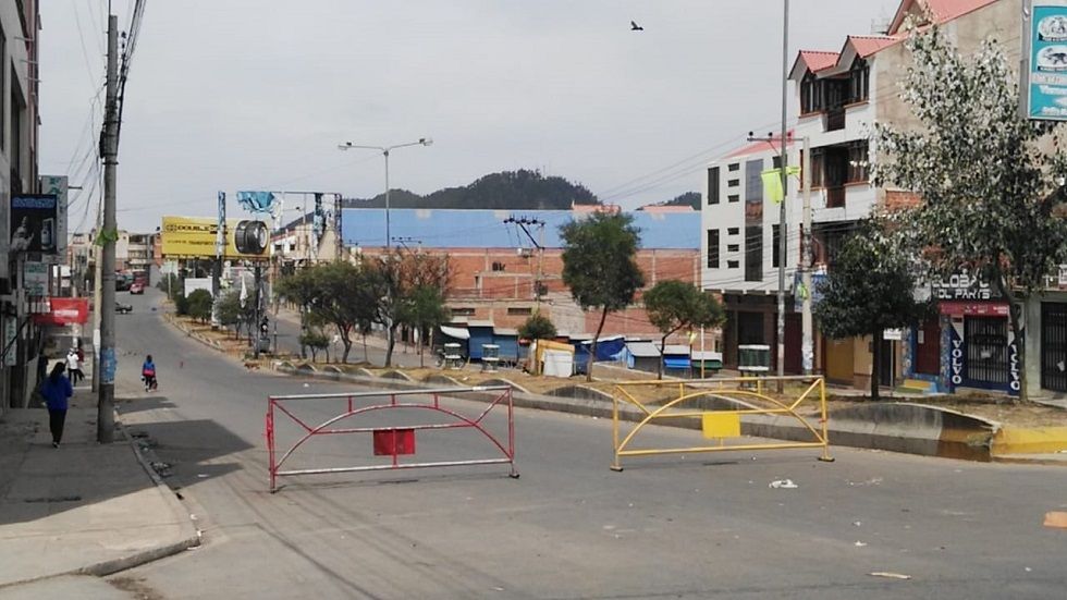 La avenida Marcelo Quiroga Santa Cruz de Sucre. 
