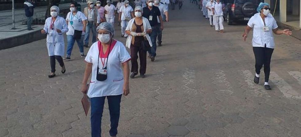Una manifestación reciente del personal médico de Beni por la falta de condiciones en ese departamento.