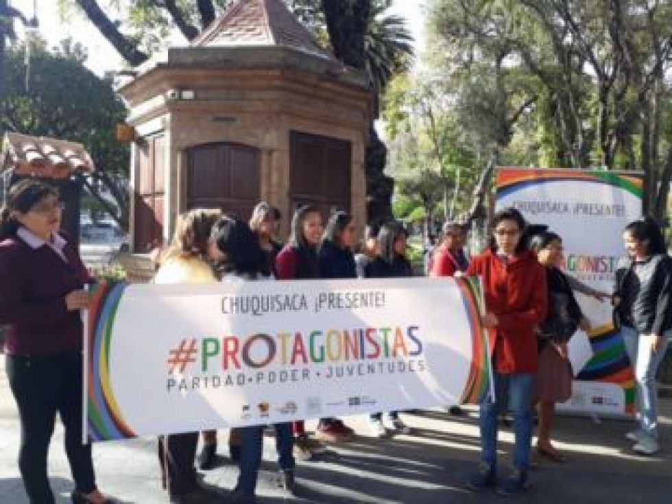 Integrantes de Abaiem en una protesta de hace algunos años por el programa del FIC.