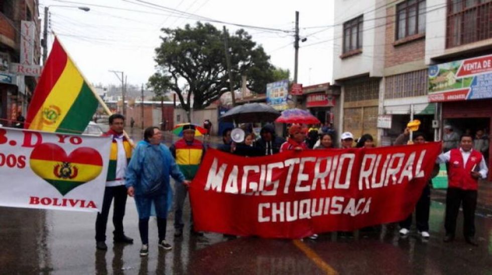 El Magisterio Rural de Chuquisaca en un congreso anterior.