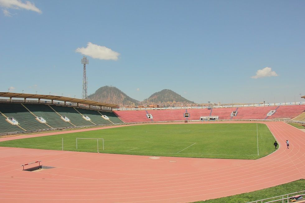 Una imagen panorámica del estadio Patria.