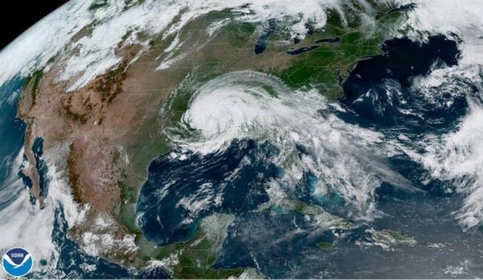La tormenta tropical Cristóbal, que tocó tierra el domingo en el sureste de Luisiana.