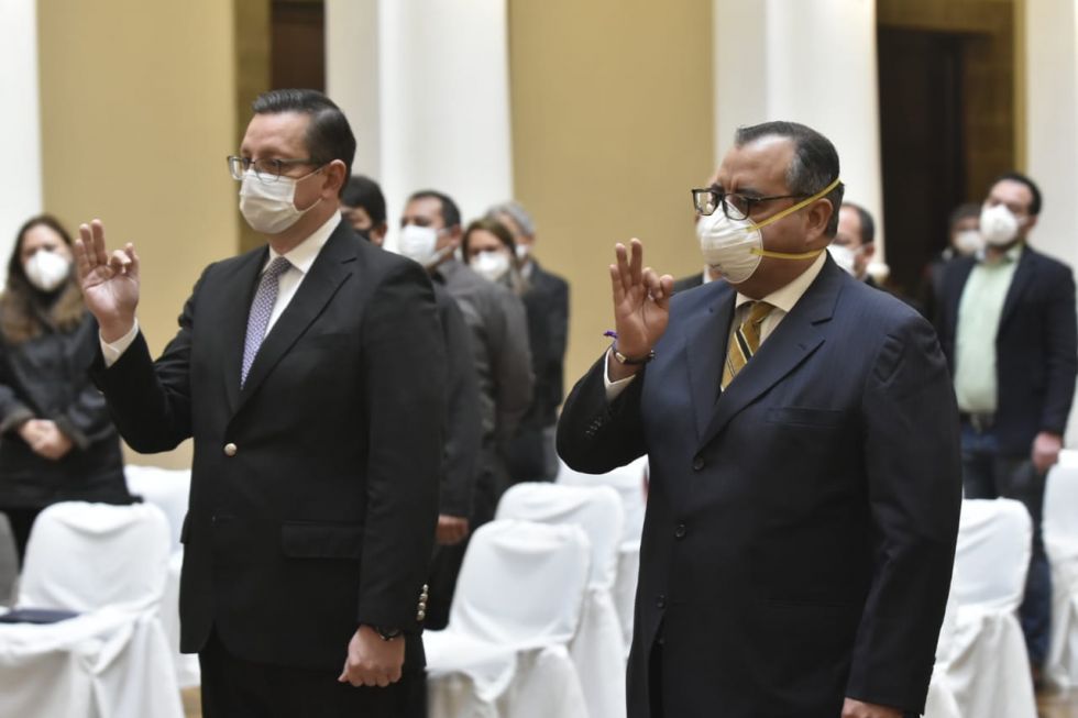 La posesión de Oscar Ortiz como nuevo Ministro de Economóía.